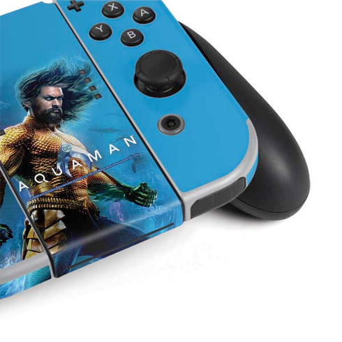 DC Comics Aquaman Movie Arthur Curry Poster Nintendo Switch OLED (2021) Skin